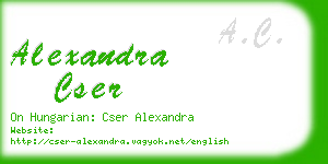 alexandra cser business card